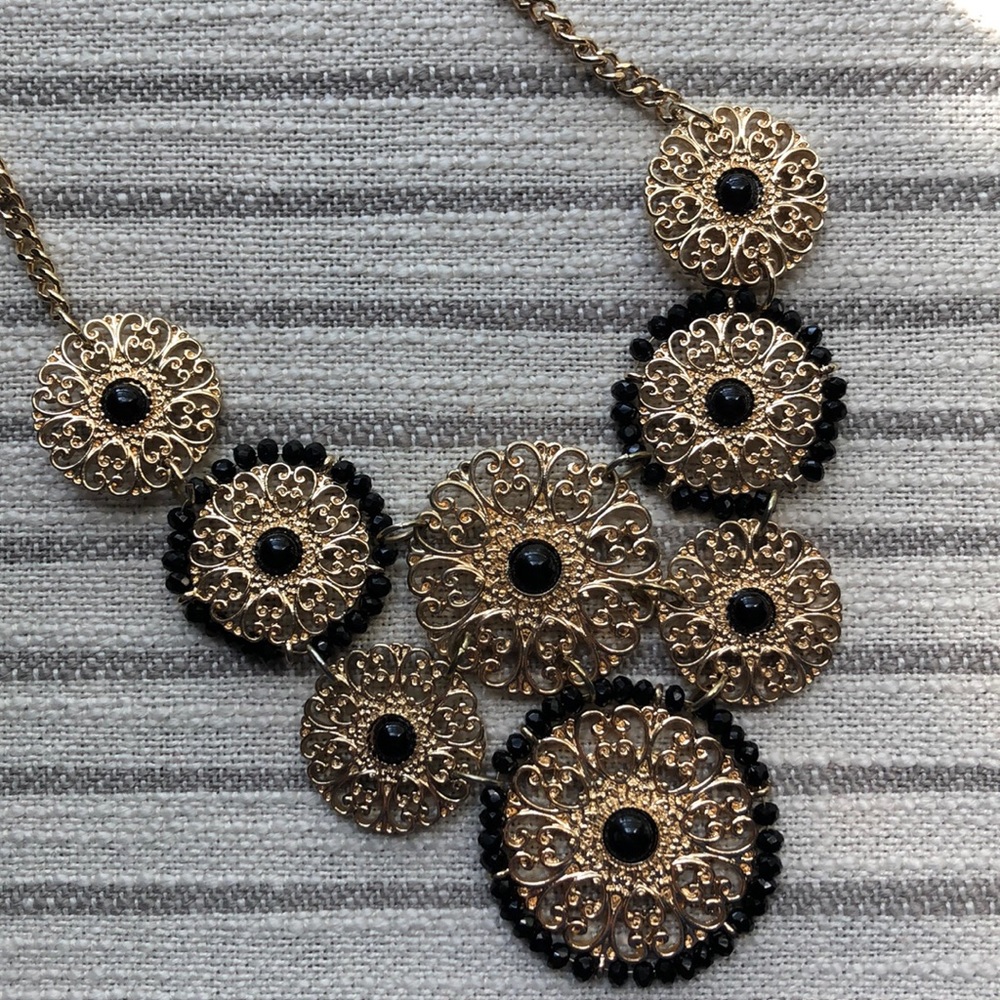 Gold & Black Necklace